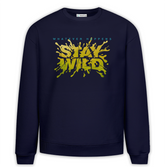 Stay Wild Baskılı Premium Oversize Sweatshirt